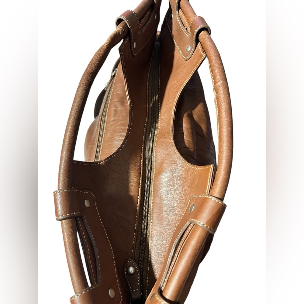 Clark’s England Soft Brown Leather Hobo Handbag/Shoulder Bag - Picture 5 of 16